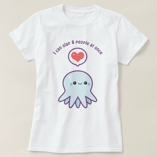 Funny Slapping Octopus T-shirt (Design voorkant)