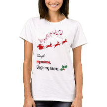 Funny slee mijn naam kerst shirt Kerstman slee