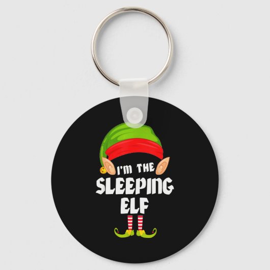Funny Sleeng Elf Matching Family Group Pj Christma Sleutelhanger (Voorkant)
