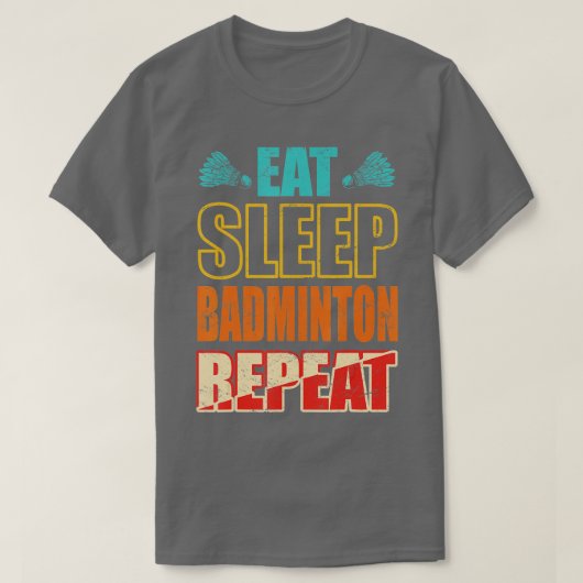 Funny Sleep Badminton T-shirt (Design voorkant)