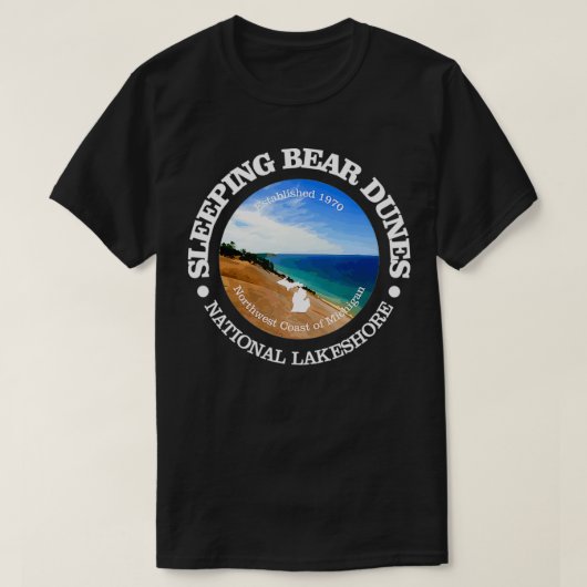 Funny Sleeping Beer Duinen National Lakeshore 1970 T-shirt (Design voorkant)