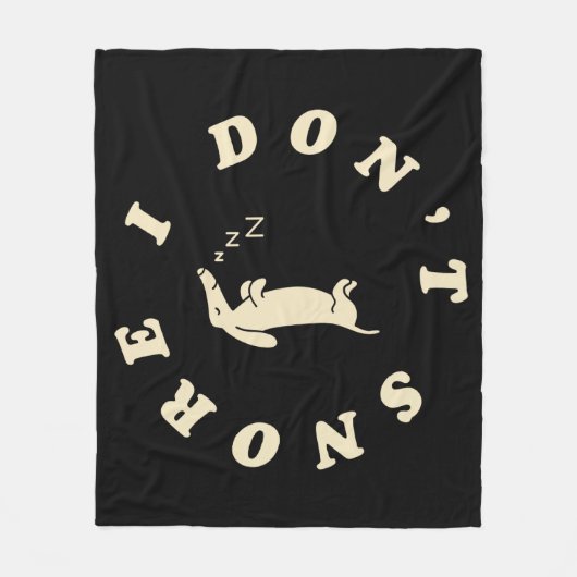 Funny Sleeping Dog Fleece Deken (Voorkant)