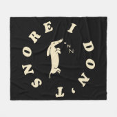 Funny Sleeping Dog Fleece Deken (Voorkant (Horizontaal))