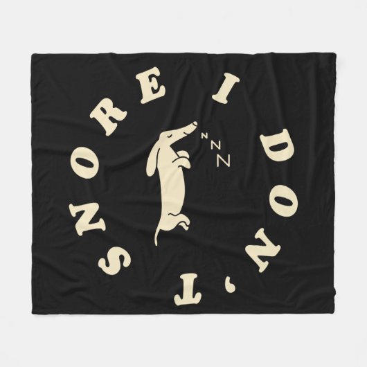 Funny Sleeping Dog Fleece Deken (Voorkant (Horizontaal))