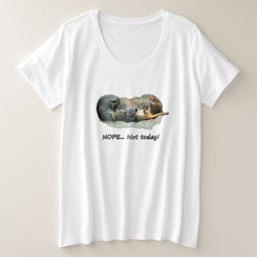 Funny, sleeping meerkats grote maat t-shirt (Design voorkant)