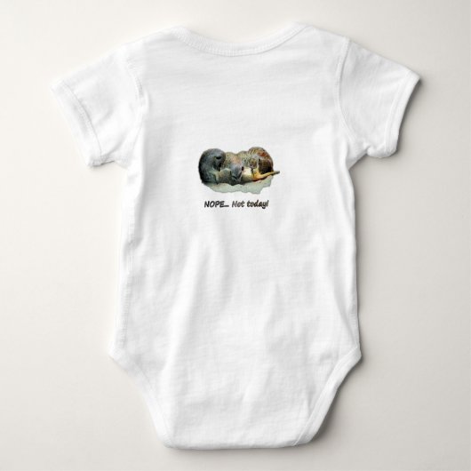 Funny, sleeping meerkats romper (Achterkant)