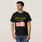 Funny Sleeping Pig Pajama for Bedtime  T-shirt (Voorkant volledig)