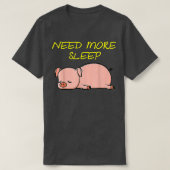Funny Sleeping Pig Pajama T-shirt (Design voorkant)