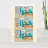 Funny Sleepwalk Cat Birthday Kaart (Voorkant)