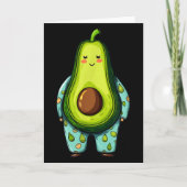 Funny Sleepy Avocado In Pajama Costume For Boys An Kaart (Voorkant)