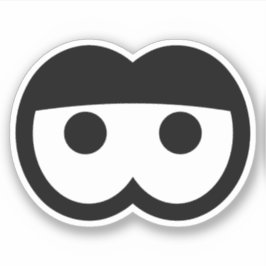 Funny Sleepy Cartoon Eyeball Vinyl Sticker