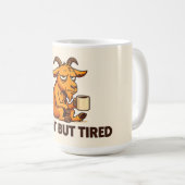 Funny Sleepy Goat Mug for Coffee Addicts Koffiemok (Voorkant rechts)