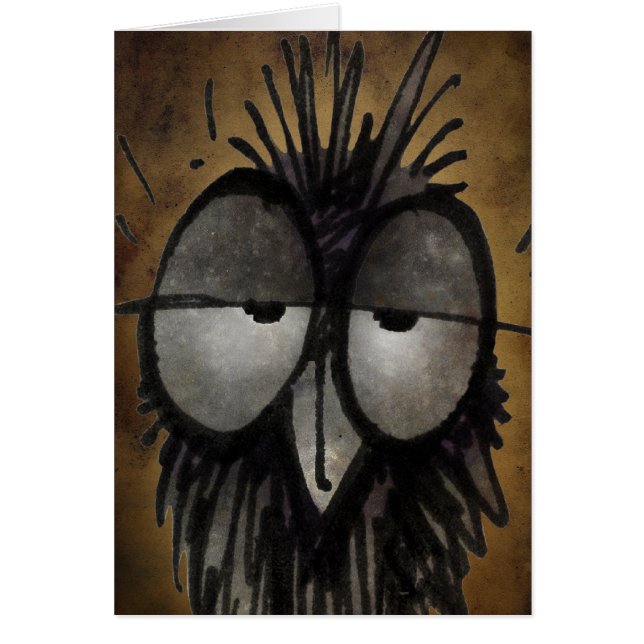 Funny Sleepy Owl (Voorkant)