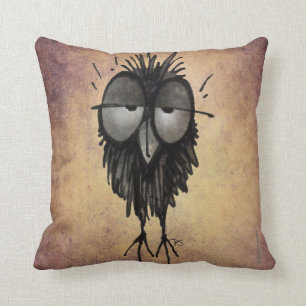 Funny Sleepy Owl Art Kussen