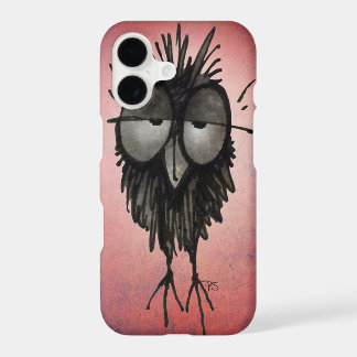 Funny Sleepy Owl op Roze
