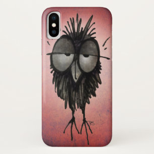 Funny Sleepy Owl op Roze Case-Mate iPhone Case