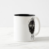 Funny Sleepy Owl Tweekleurige Koffiemok (Voorkant rechts)