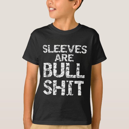 Funny Sleeveless Shirt Gag Sleeves Are Bull Tank T (Voorkant)