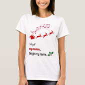 Funny Sleigh My Name Christmas Shirt Santa Sleigh (Voorkant)