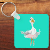 Funny Sleutelhanger met Ballerina Duck - Uw Colors (Voorkant)