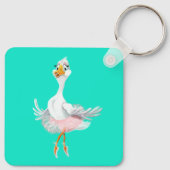 Funny Sleutelhanger met Ballerina Duck - Uw Colors (Achterkant)