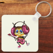 Funny Sleutelhanger met Guitar Player Bee (Achterkant)