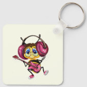 Funny Sleutelhanger met Guitar Player Bee (Achterkant)