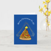 Funny Slice of Pizza-kerstKaart Kaart (Gele Bloem)