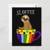 Funny SLOFFEE-sleuf Drink Koffieontwerp Briefkaart (Voorkant / Achterkant)
