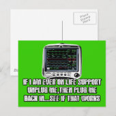 Funny slogan briefkaart (Voorkant / Achterkant)