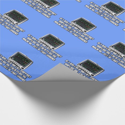 Funny slogan cadeaupapier (Hoek)