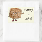 Funny Slogan Fancy een Humor Rechthoekige Sticker (Tas)