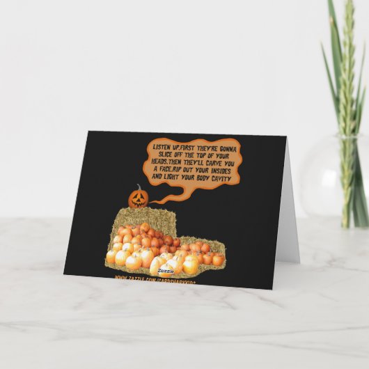 Funny slogan Halloween Kaart (Achterkant)