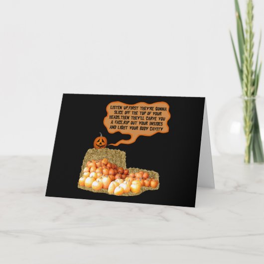 Funny slogan Halloween Kaart (Voorkant)