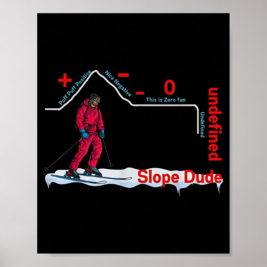 Funny Slope Dude Algebra Geometry Middle School Ma Poster (Voorkant)