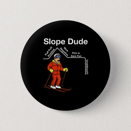 Funny Slope Dude Algebra Geometry Middle School Ma Ronde Button 5,7 Cm (Voorkant)