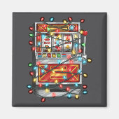 Funny Slot Machine Christmas Graphics Lights Lover Magneet (Voorkant)