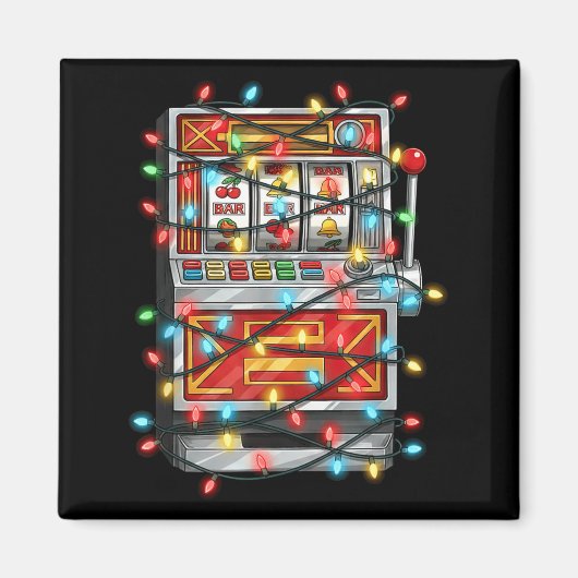 Funny Slot Machine Christmas Graphics Lights Lover Magneet (Voorkant)