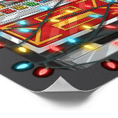 Funny Slot Machine Christmas Graphics Lights Lover Poster (Hoek)
