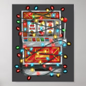 Funny Slot Machine Christmas Graphics Lights Lover Poster (Voorkant)