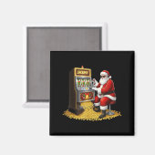 Funny Slot Machine Santa Christmas Graphic Casino  Magneet (Voorkant / Achterkant)
