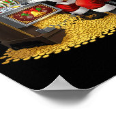 Funny Slot Machine Santa Christmas Graphic Casino  Poster (Hoek)