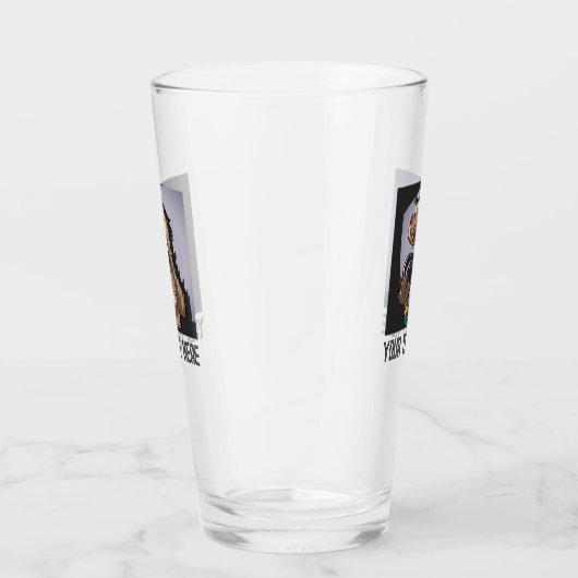 Funny Sloth Add Your Text Computer Games Cartoon Glas (Rechts)