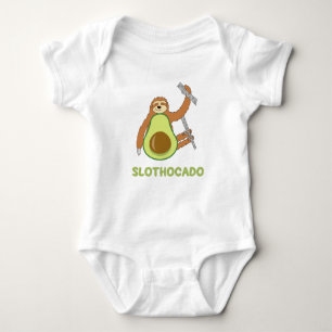 Funny Sloth Avocado Romper