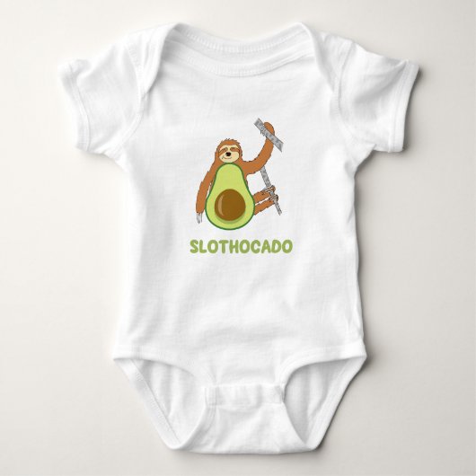 Funny Sloth Avocado Romper (Voorkant)