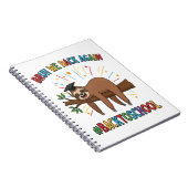 Funny Sloth Back to School Notitieboek (Rechterzijde)