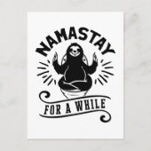 Funny Sloth Bathroom Humor Namastay Briefkaart (Voorkant)