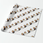 Funny Sloth Bride en Groom Wedding Cadeaupapier<br><div class="desc">Grappig schattig bruid en bruin origineel huwelijkskunstontwerp is fantastisch voor slotenliefhebbers.  Uniek en speciaal.</div>