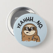 Funny Sloth Button (Voorkant /achterkant)