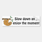 Funny Sloth Cartoon Bumpersticker (Voorkant)
